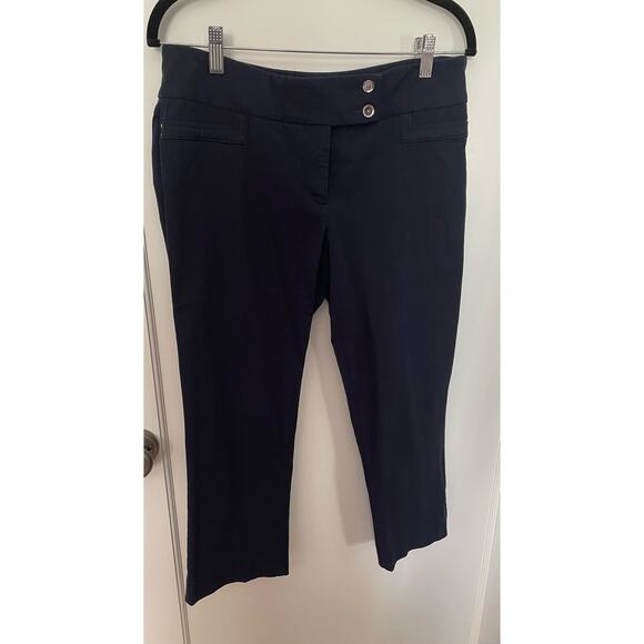 Alfani Navy Capri Pants Size 8 - Picture 1 of 3